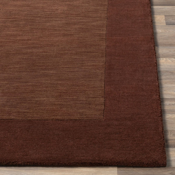 Livabliss Mystique Hand Loomed Wool Area Rug with High Low Pile for Modern Living Rooms Dark Brown 5' x 8' M294-58