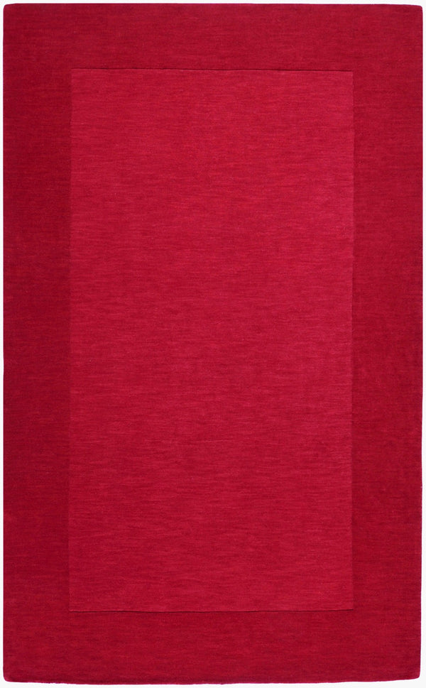 Livabliss Mystique Handloomed Wool Area Rug with High Low Pile Texture for Modern Living Rooms Red 7'6" x 9'6" M299-7696
