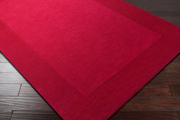 Livabliss Mystique Handloomed Wool Area Rug with High Low Pile Texture for Modern Living Rooms Red 7'6" x 9'6" M299-7696