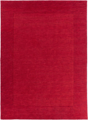 Livabliss Mystique Handloomed Wool Area Rug with High Low Pile Texture for Modern Living Rooms Red 8' x 11' M299-811