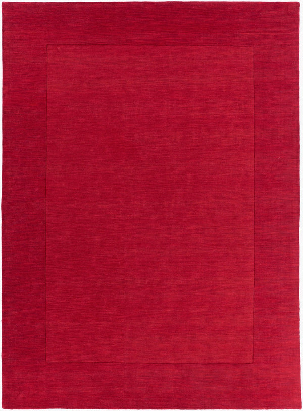 Livabliss Mystique Handloomed Wool Area Rug with High Low Pile Texture for Modern Living Rooms Red 8' x 11' M299-811