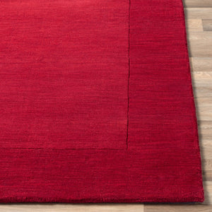 Livabliss Mystique Handloomed Wool Area Rug with High Low Pile Texture for Modern Living Rooms Red 7'6" x 9'6" M299-7696
