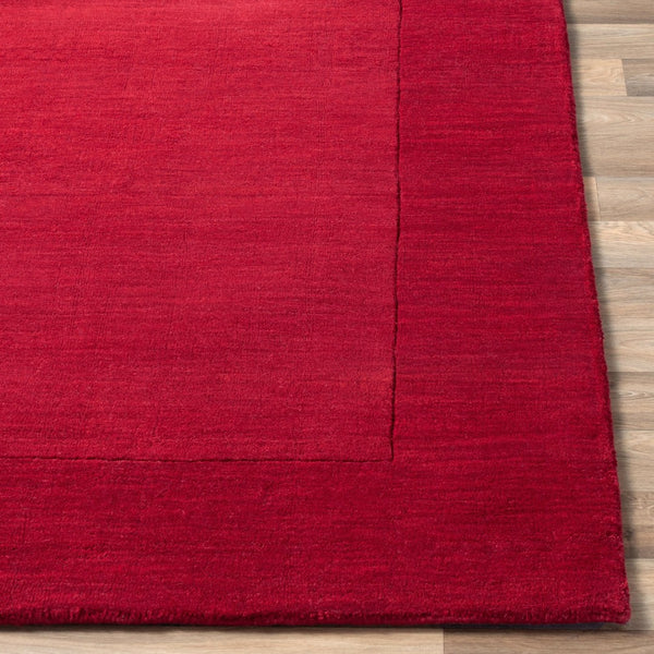 Livabliss Mystique Handloomed Wool Area Rug with High Low Pile Texture for Modern Living Rooms Red 7'6" x 9'6" M299-7696