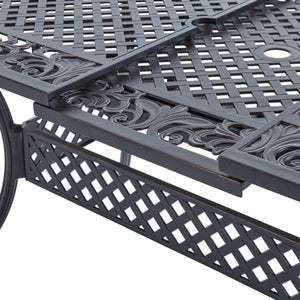 English Elm Christopher Knight Home® - PHOENIX Expandable Dining Table in Natural Copper Finish — Cast Aluminum, Lattice-Botanical Design, Extends to 84" for Outdoor Gatherings 64076.00