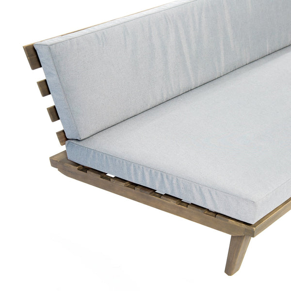English Elm Hillcrest Solid Acacia Corner Sofa with Built-in Side Table for Outdoor Living 61288.00R