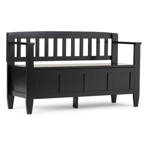 English Elm Brooklyn Stylish Entryway Storage Bench With Solid Wood, Spacious Compartments & Modern Design B136P158121