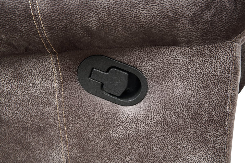 English Elm Steve Silver - Nashville Manual Recline 3-Piece Living Room Set Dark Gray — Glider Recliners, USB Charging Console B081S00247