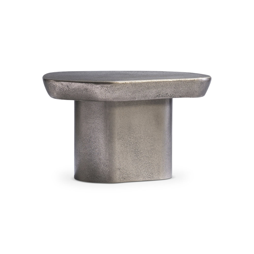 Bernhardt Bernhardt Graphite Clawson 35" Cocktail Table — Sculptural Cast Aluminum Pentagonal Top, Versatile 338014C