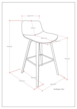 English Elm Randolph Modern Bentwood Counter/Bar Stools Set Of 2 - Stylish Comfort For Kitchen & Home Bars B136P159455-GIGA