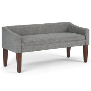 English Elm Parris Upholstered Bench with Tweed Fabric, High-Density Foam & Springs, Versatile Entryway Seat Gray B136P159229