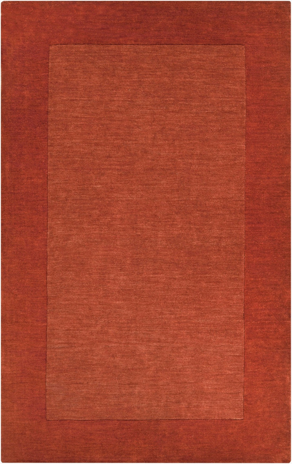 Livabliss Mystique Hand Loomed Wool Area Rug Sculpted Pile Artisan Craft for Large Living Rooms Rust 3'3" x 5'3" M300-3353