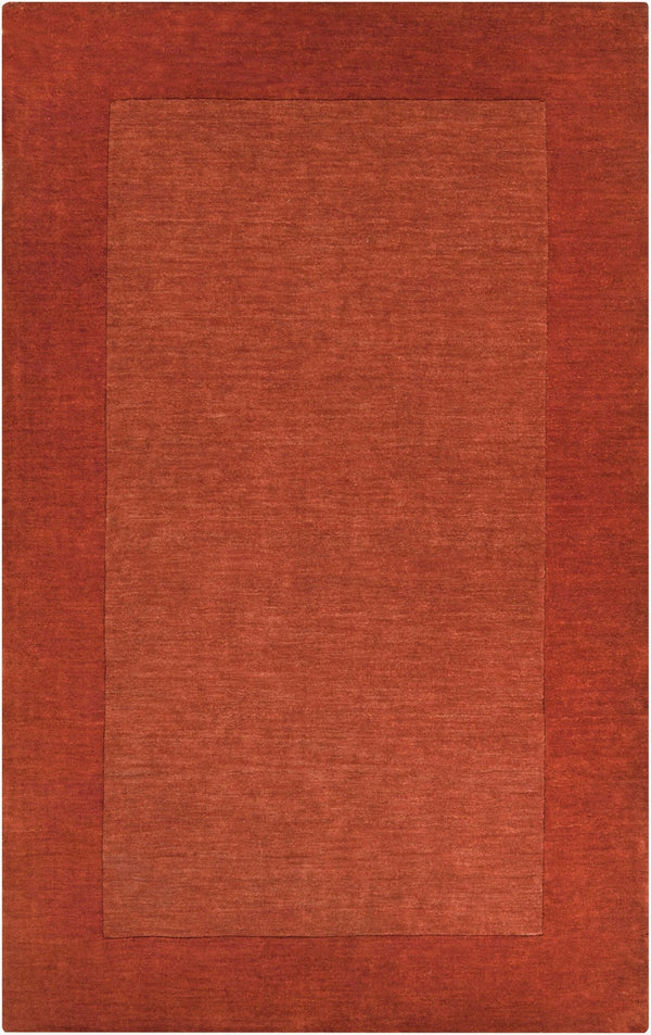 Livabliss Mystique Hand Loomed Wool Area Rug Sculpted Pile Artisan Craft for Large Living Rooms Rust 3'3" x 5'3" M300-3353
