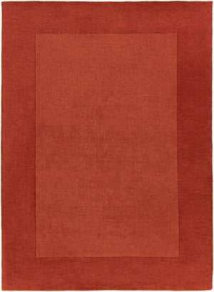 Livabliss Mystique Hand Loomed Wool Area Rug Sculpted Pile Artisan Craft for Large Living Rooms Rust 8' x 11' M300-811