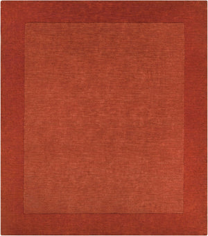 Livabliss Mystique Hand Loomed Wool Area Rug Sculpted Pile Artisan Craft for Large Living Rooms Rust 9'9" x 9'9" M300-99SQ