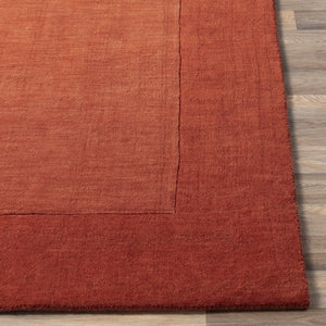 Livabliss Mystique Hand Loomed Wool Area Rug Sculpted Pile Artisan Craft for Large Living Rooms Rust 3'3" x 5'3" M300-3353