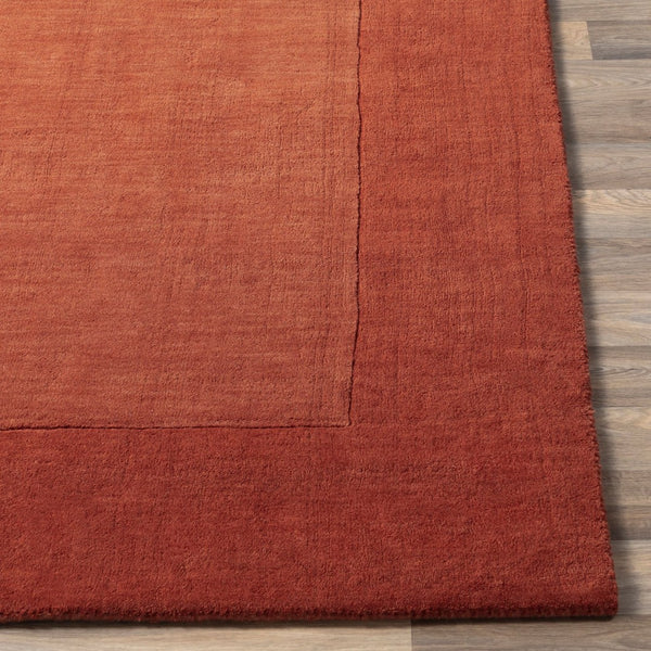 Livabliss Mystique Hand Loomed Wool Area Rug Sculpted Pile Artisan Craft for Large Living Rooms Rust 3'3" x 5'3" M300-3353