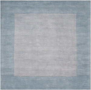 Livabliss Mystique Handloomed Wool Area Rug with High Low Pile Texture for Modern Living Rooms Medium Gray, Ic 9'9" x 9'9" M305-99SQ