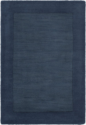 Livabliss Mystique Handloomed Wool Area Rug with High Low Pile Texture for Modern Living Rooms Ink Blue 2' x 3' M309-23