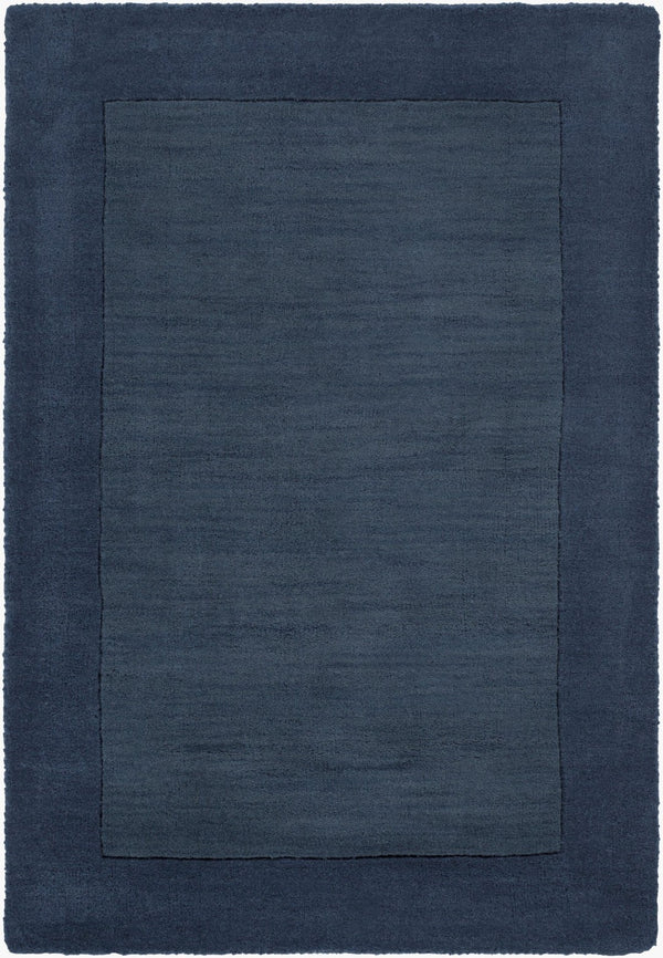 Livabliss Mystique Handloomed Wool Area Rug with High Low Pile Texture for Modern Living Rooms Ink Blue 2' x 3' M309-23