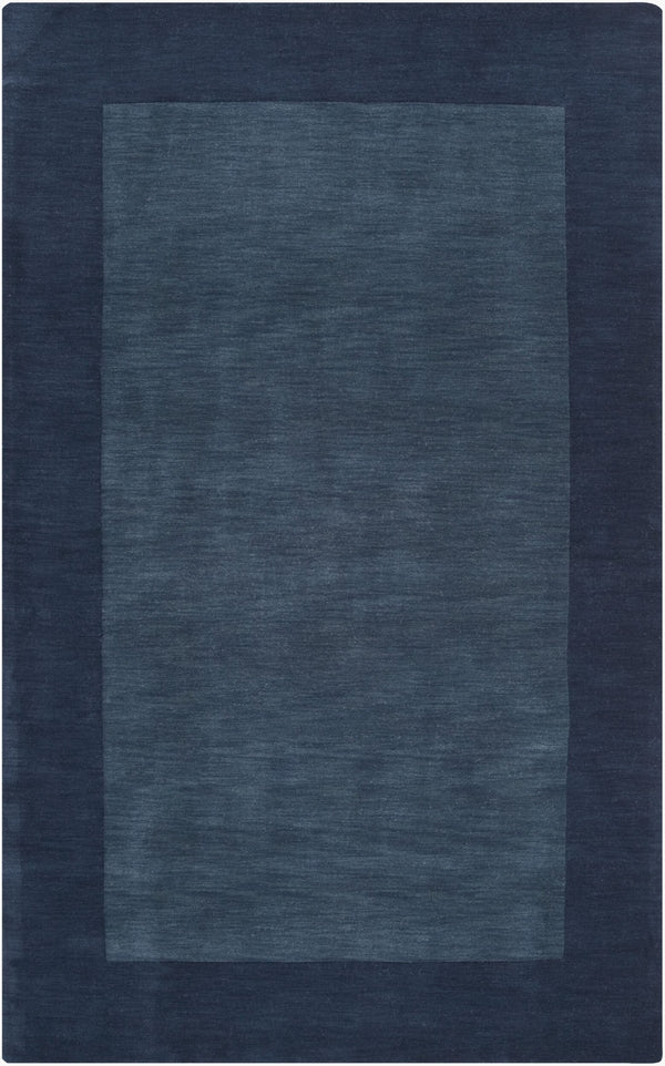Livabliss Mystique Handloomed Wool Area Rug with High Low Pile Texture for Modern Living Rooms Ink Blue 10' x 14' M309-1014