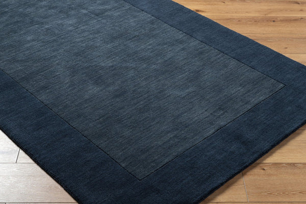Livabliss Mystique Handloomed Wool Area Rug with High Low Pile Texture for Modern Living Rooms Ink Blue 7'6" x 9'6" M309-7696