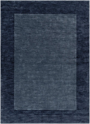 Livabliss Mystique Handloomed Wool Area Rug with High Low Pile Texture for Modern Living Rooms Ink Blue 8' x 11' M309-811
