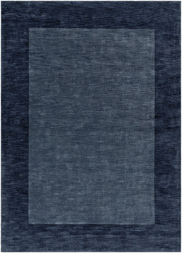 Livabliss Mystique Handloomed Wool Area Rug with High Low Pile Texture for Modern Living Rooms Ink Blue 8' x 11' M309-811