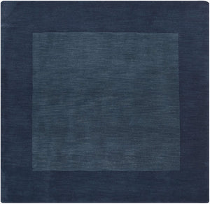 Livabliss Mystique Handloomed Wool Area Rug with High Low Pile Texture for Modern Living Rooms Ink Blue 6' x 6' M309-6SQ