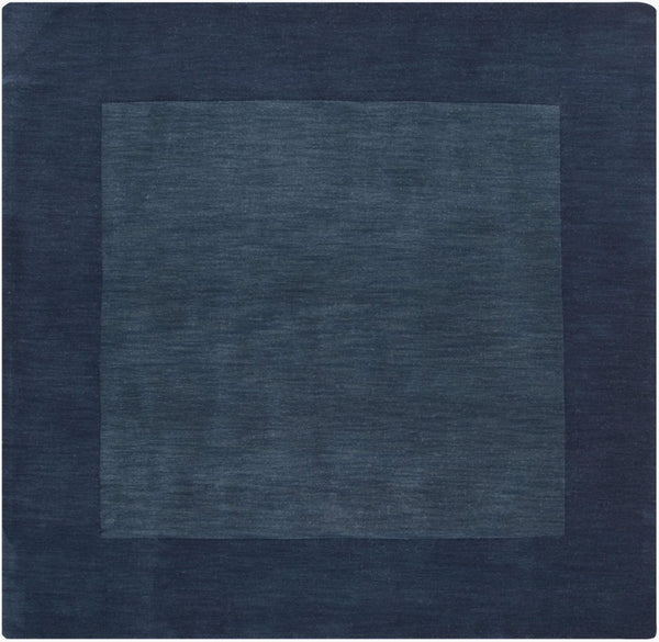 Livabliss Mystique Handloomed Wool Area Rug with High Low Pile Texture for Modern Living Rooms Ink Blue 6' x 6' M309-6SQ