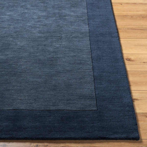 Livabliss Mystique Handloomed Wool Area Rug with High Low Pile Texture for Modern Living Rooms Ink Blue 7'6" x 9'6" M309-7696