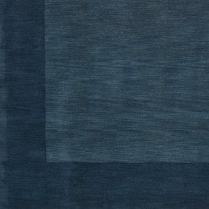 Livabliss Mystique Handloomed Wool Area Rug with High Low Pile Texture for Modern Living Rooms Ink Blue 7'6" x 9'6" M309-7696