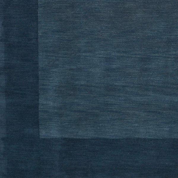 Livabliss Mystique Handloomed Wool Area Rug with High Low Pile Texture for Modern Living Rooms Ink Blue 7'6" x 9'6" M309-7696