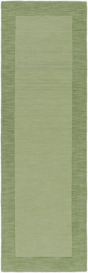 Livabliss Mystique Hand Loomed Wool Area Rug with High Low Pile for Modern Living Rooms Medium Green 2'6" x 8' M310-268