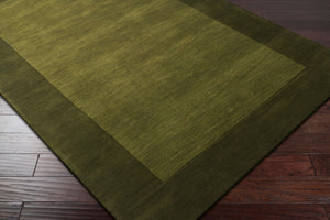Livabliss Mystique Hand Loomed Wool Area Rug with High Low Pile for Living Room Olive, Dark Gre 6' x 9' M315-69