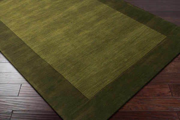 Livabliss Mystique Hand Loomed Wool Area Rug with High Low Pile for Living Room Olive, Dark Gre 6' x 9' M315-69