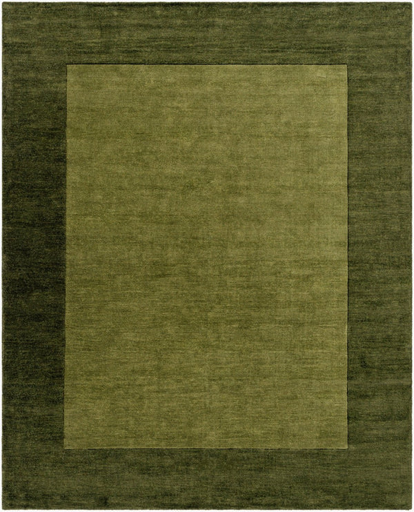 Livabliss Mystique Hand Loomed Wool Area Rug with High Low Pile for Living Room Olive, Dark Gre 7'6" x 9'6" M315-7696
