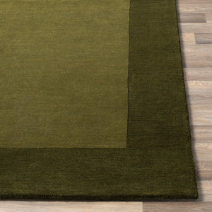 Livabliss Mystique Hand Loomed Wool Area Rug with High Low Pile for Living Room Olive, Dark Gre 6' x 9' M315-69