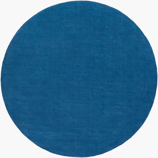 Livabliss Mystique Handloomed Wool Area Rug with High Low Pile for Living and Dining Rooms Dark Blue 6' x 6' M330-6RD