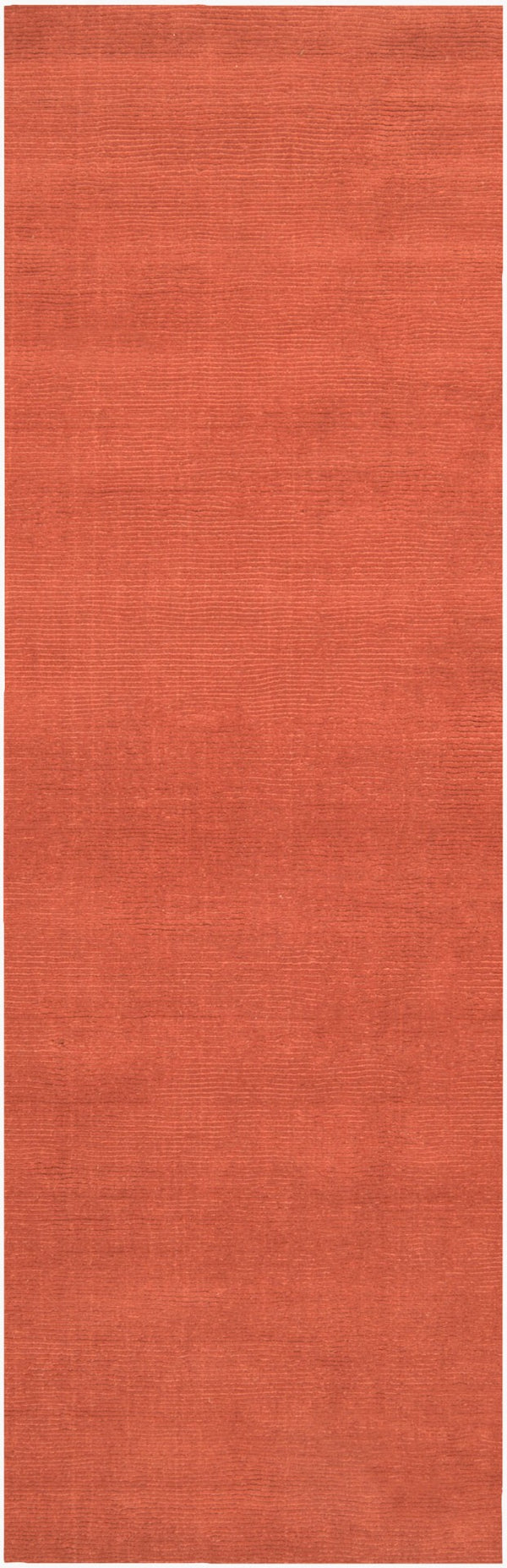 Livabliss Mystique Handloomed Wool Area Rug with High Low Pile Texture for Large Living Spaces Burnt Orange 2'6" x 8' M332-268