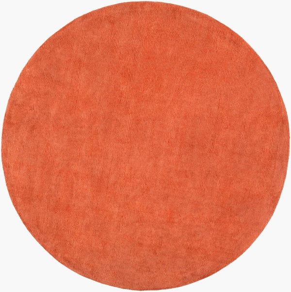 Livabliss Mystique Handloomed Wool Area Rug with High Low Pile Texture for Large Living Spaces Burnt Orange 9'9" x 9'9" Round M332-99RD