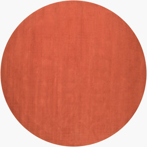 Livabliss Mystique Handloomed Wool Area Rug with High Low Pile Texture for Large Living Spaces Burnt Orange 8' x 8' Round M332-8RD