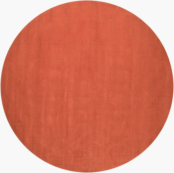 Livabliss Mystique Handloomed Wool Area Rug with High Low Pile Texture for Large Living Spaces Burnt Orange 8' x 8' Round M332-8RD