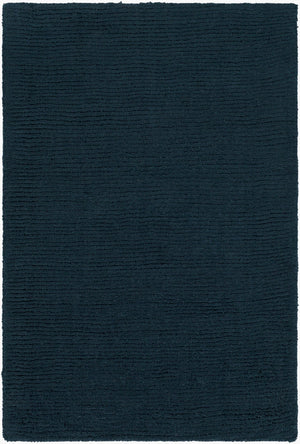 Livabliss Mystique Handloomed Wool Area Rug with High Low Pile Texture for Living Room Dark Blue 2' x 3' M340-23