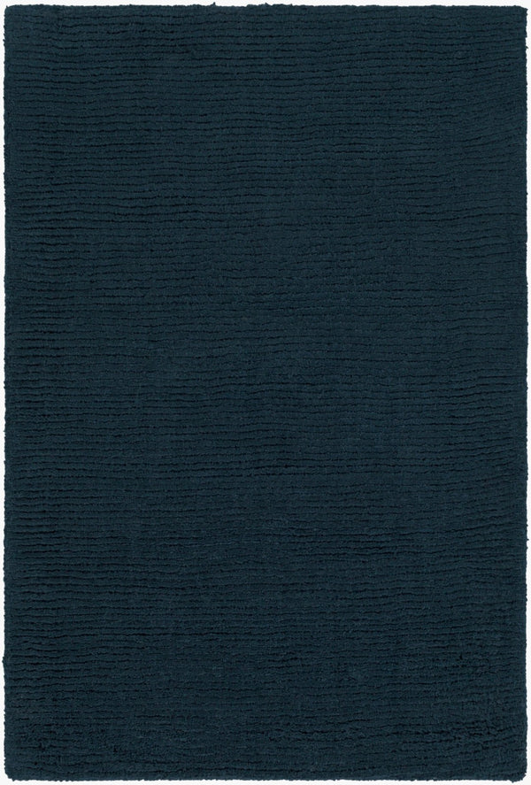 Livabliss Mystique Handloomed Wool Area Rug with High Low Pile Texture for Living Room Dark Blue 2' x 3' M340-23