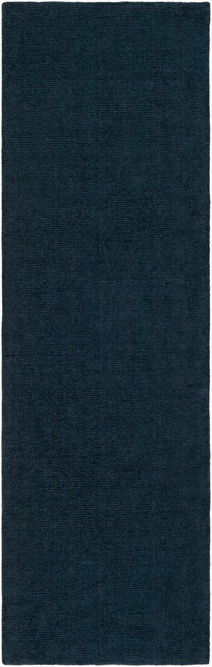 Livabliss Mystique Handloomed Wool Area Rug with High Low Pile Texture for Living Room Dark Blue 2'6" x 8' M340-268