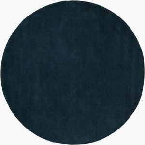 Livabliss Mystique Handloomed Wool Area Rug with High Low Pile Texture for Living Room Dark Blue 9'9" x 9'9" Round M340-99RD