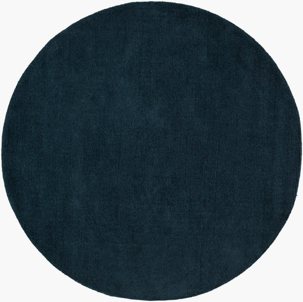 Livabliss Mystique Handloomed Wool Area Rug with High Low Pile Texture for Living Room Dark Blue 9'9" x 9'9" Round M340-99RD