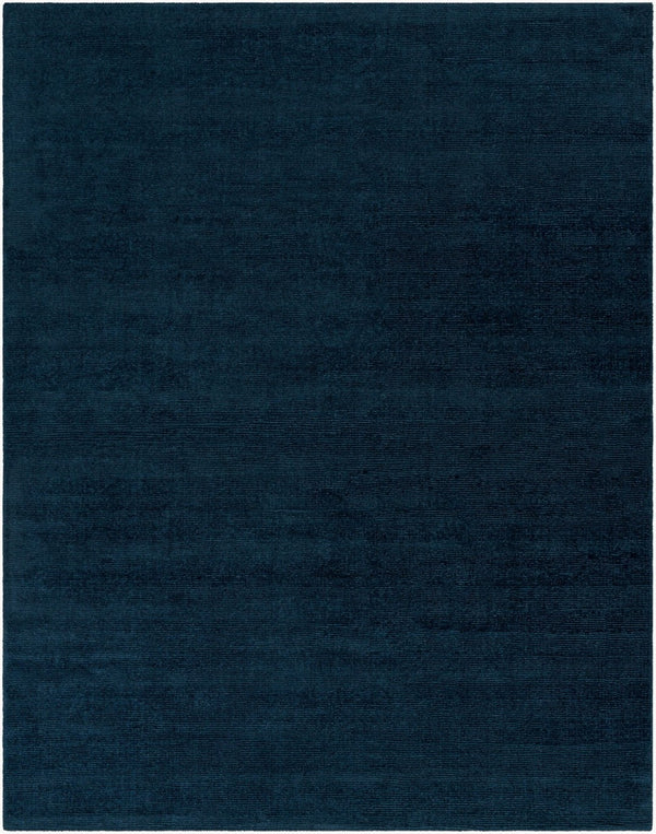 Livabliss Mystique Handloomed Wool Area Rug with High Low Pile Texture for Living Room Dark Blue 7'6" x 9'6" M340-7696