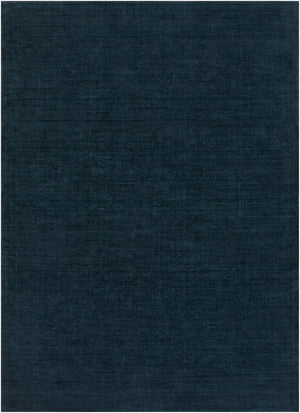 Livabliss Mystique Handloomed Wool Area Rug with High Low Pile Texture for Living Room Dark Blue 8' x 11' M340-811