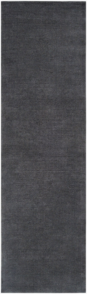 Livabliss Mystique Handloomed Wool Area Rug with High Low Pile for Spacious Living Rooms Charcoal 2'6" x 8' M341-268